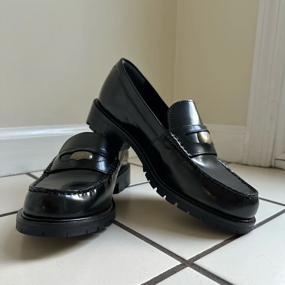 Free People Liv Black Loafers- Size 38- NWOB - Picture 2 of 10